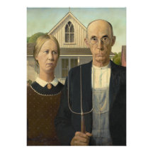 Grant Wood - American Gothic Personalized Invitation