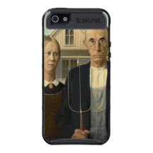 Grant Wood - American Gothic iPhone 5 Covers