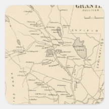 Grantham, Sullivan Co Square Stickers
