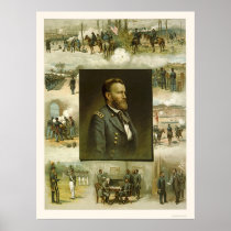 Grant's Career Scenes by L. Prang & Company 1885 Posters