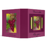 Grape Cluster Recipe Book binders