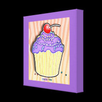 Grape Cupcake Gallery Wrapped Canvas canvas prints