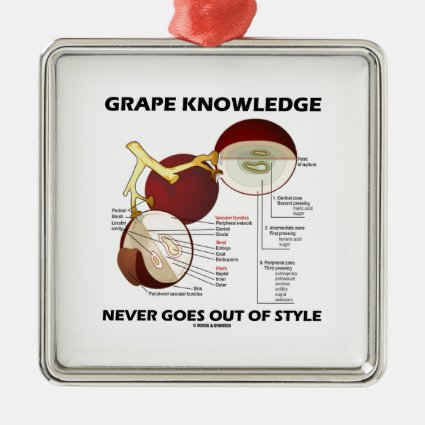 Grape Knowledge Never Goes Out Of Style Christmas Ornaments