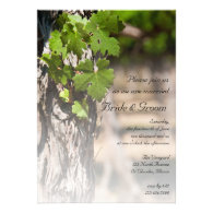 Grape Leaves Vineyard Wedding Invitation