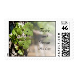 Grape Leaves Vineyard Wedding Postage Stamp