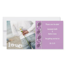 Grape Paisley Save the Date photo cards