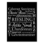 Grape Varietals Wine Post Cards