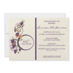 Grape Vine Bridal Shower Invitation