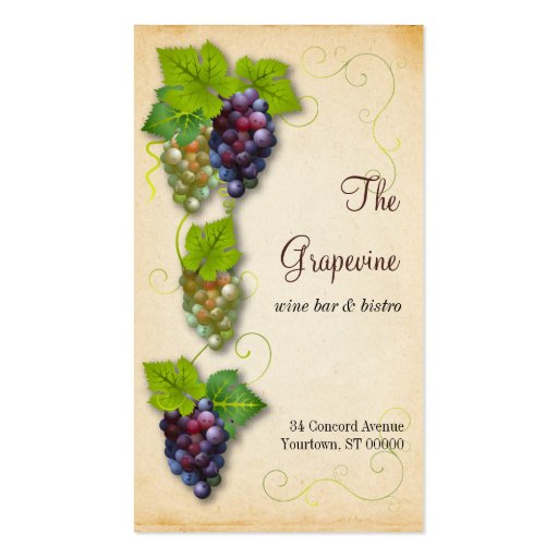Grape Vine Business Card (front side)
