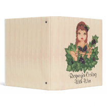 Grape Vine Girl Recipes for Cooking With Wine binders by Quantum_Art_Nerd Grape Vine Girl Recipes for Cooking With Wine binders