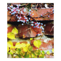 grape vine on bricks - softer painting version posters by dma847 grape vine on bricks - softer painting version posters