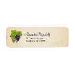 Grape Vine Return Address Label
