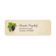 Grape Vine Return Address Custom Return Address Labels