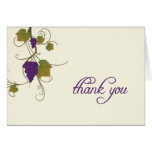Grape Vine Thank You Note Greeting Cards