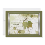 Grape Vine Thanksgiving Dinner Custom Invitation