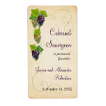 Grape Vine Wine Bottle Label