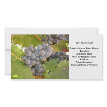 Grape, Wine Celebration Invitation Custom Photo Card