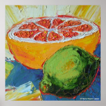Grapefruit & Lime Fine Art Poster