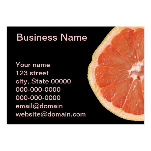 Grapefruit Slice Business Cards (front side)