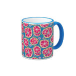 Grapefruit Slices Pattern Coffee Mugs