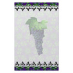 Grapes and Leaves Lg Any Color Stationary Stationery