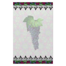 Grapes and Leaves Lg Any Color Stationary stationery