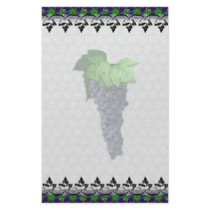 Grapes and Leaves Sm Any Color Stationary stationery