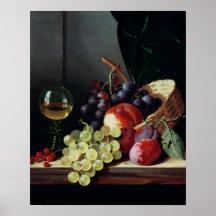 Grapes and plums poster
