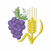 Grapes and Wheat embroidered shirts
