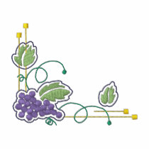 Grapes Art Nouveau embroidered shirts