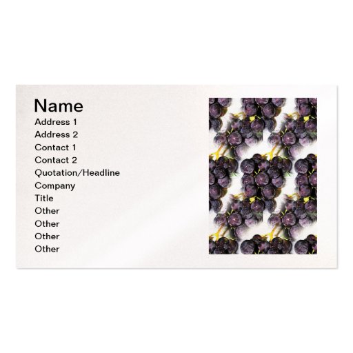 Grapes Grapes Business Card (front side)