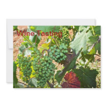 Grapes in a Vineyard Wine Tasting Invitation