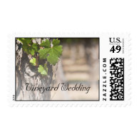 Grapes Leaves Vineyard Wedding Postage Stamp
