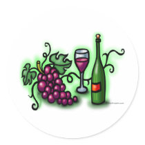 Grapes n Wine Sticker