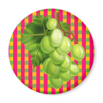 Grapes Plaid magnets by JuJuGarden Grapes Plaid magnets