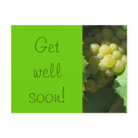 Grapes get well soon postcard