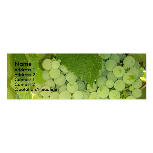 Grapes Profile Card Business Card (front side)
