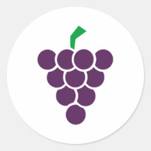 Grapes Round Stickers