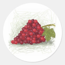 grapes round stickers