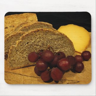 Grapes, Rye Bread and Cheese