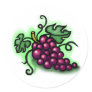 Grapes Round Sticker Grapes Round Sticker