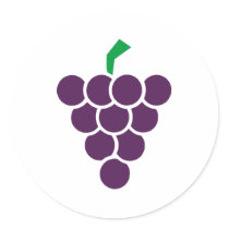 Grapes Round Stickers