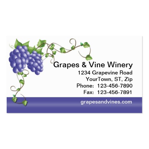 Grapes & Vine Business Card (front side)