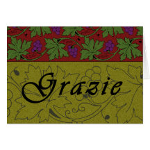 Grapes Vines Grazie Card