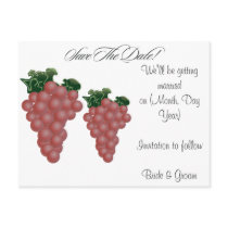 Grapes/Vineyard Custom Save the Date postcards