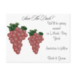 Grapes/Vineyard Custom Save the Date Postcards