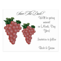 Grapes/Vineyard Custom Save the Date postcards