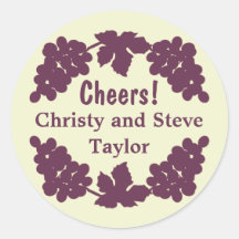 Grapes Wine Label Stickers