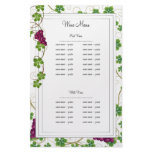 Grapevine Wine List Menus stationery