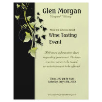 Grapevine Wine Tasting Event Flyer